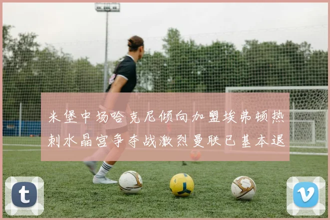 米堡中场哈克尼倾向加盟埃弗顿热刺水晶宫争夺战激烈曼联已基本退出竞争